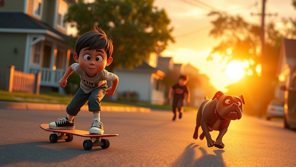 Comedic scene with exaggerated expressions